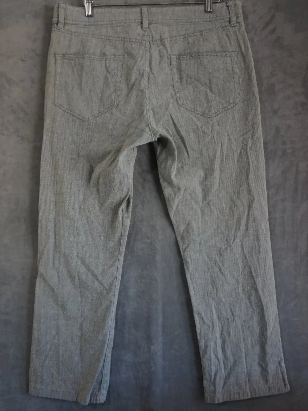 James Perse Standard MCR1084 Mens 34 Linen Blend Button Fly Pants Gray